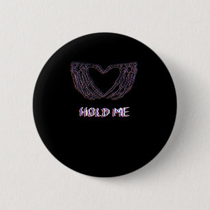 Hold Meクラシックハート – スケルトンハンド 缶バッジ