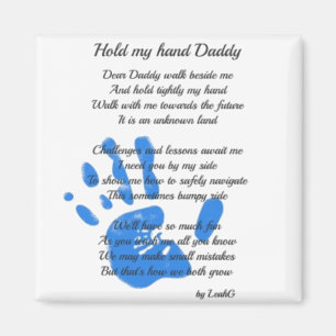 Hold My Hand Daddy Posal from Toddler PHOTO Gift マグネット