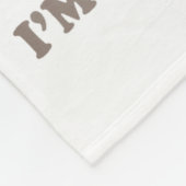 Hold On Partner I'm Overstimulated Funny Saying Qu フリースブランケット (角)