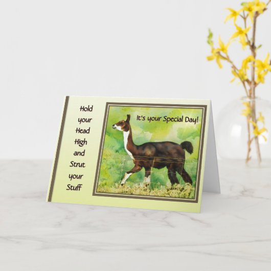 Hold Your Head High & Strut Your Stuff  カード (黄色い花)