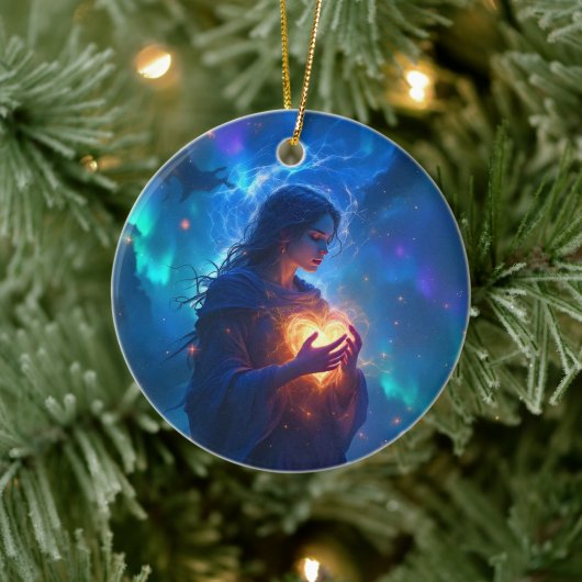 Hold your heart forever, I miss you, sympathy セラミックオーナメント (ツリー)