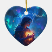 Hold your heart forever, I miss you, sympathy セラミックオーナメント (正面)