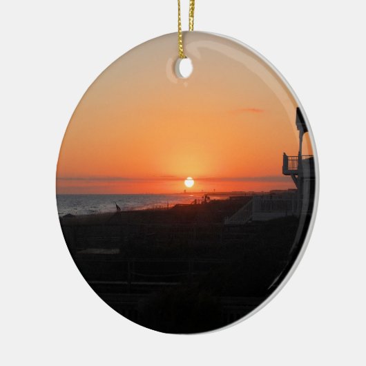 HoldenのビーチNCのビーチの日没 セラミックオーナメント (左)
