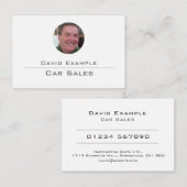 Holders Business Cardの写真を使用した自動車販売 名刺 (正面/裏面)