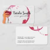 Holding Glass of Wine | A Toast | Cheers 名刺 (正面/裏面)