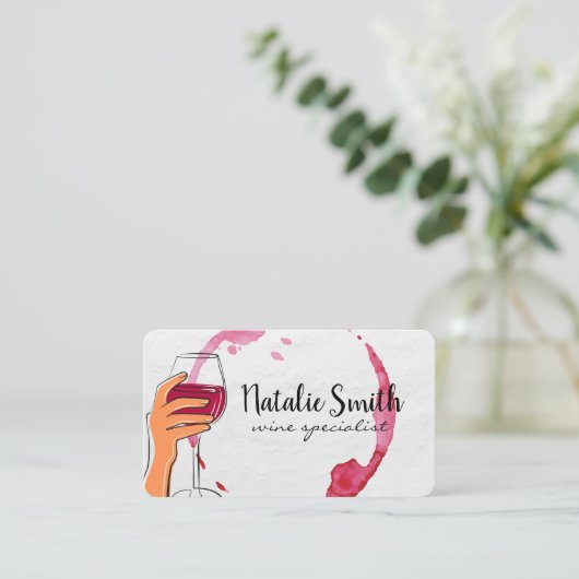 Holding Glass of Wine | A Toast | Cheers 名刺 (スタンド正面)