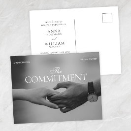Holding hand commitment photo romance wedding ポストカード