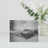 Holding hand commitment photo romance wedding ポストカード (スタンド正面)