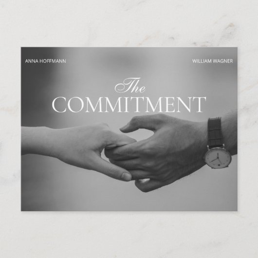 Holding hand commitment photo romance wedding ポストカード (正面)