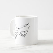 Holding Hands Custom Name Valentine Mug コーヒーマグカップ (正面左)