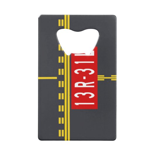 Holding Point Marking 13R-31L クレジットカード栓抜き (正面)