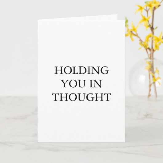 Holding You in Thought – Minimalist Sympathy Card  カード (黄色い花)