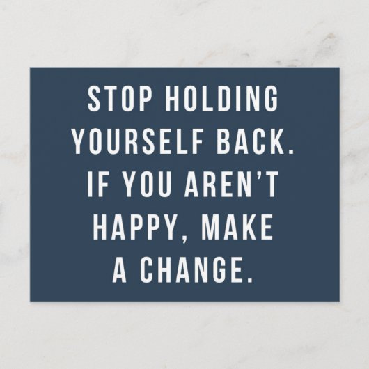 Holding Yourself Back引用文 ポストカード (正面)