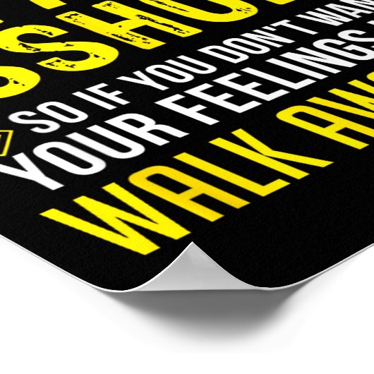 Hole Holes Warning Profanity Fun Gag Gift ポスター (角)