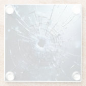 hole in glass, cracks ガラスコースター (裏面)