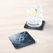 hole in glass, cracks コースター (右側)