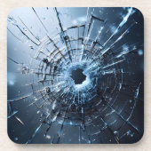 hole in glass, cracks コースター (正面)
