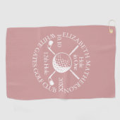 Hole in One Ball Clubs Dusty Rose Pink ゴルフタオル (横)