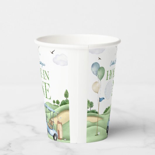 Hole In One Boy Golf First Birthday Par-Tee 紙コップ (右)