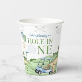 Hole In One Boy Golf First Birthday Par-Tee 紙コップ