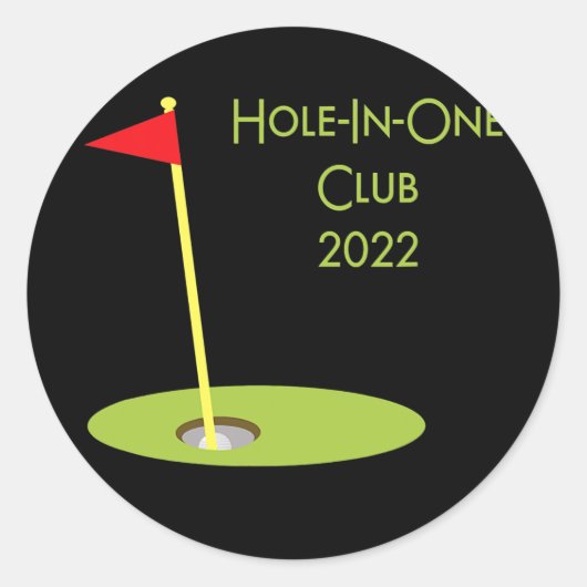 Hole In One Club 2022 Golfing Design For Golfer ラウンドシール (正面)