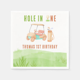 Hole In One First Birthday Party スタンダードカクテルナプキン