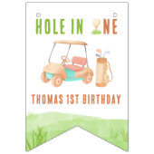 Hole In One First Birthday Party バンティングフラッグ (第1の旗)