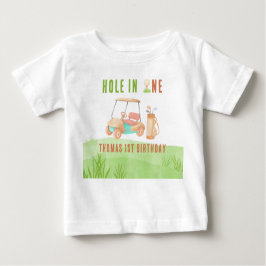 Hole In One First Birthday Party ベビーTシャツ