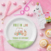 Hole In One First Birthday Party ペーパープレート (パーティー)
