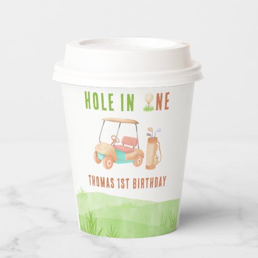 Hole In One First Birthday Party 紙コップ (正面)