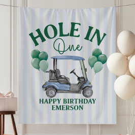 Hole in One First Birthday Party Banner Golf 1st  タペストリー
