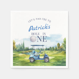 Hole In One Golf 1st Birthday スタンダードカクテルナプキン