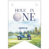Hole In One Golf 1st Birthday  バンティングフラッグ (第1の旗)