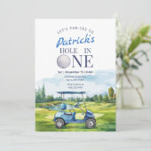 Hole In One Golf 1st Birthday Invitation 招待状 (スタンド正面)
