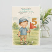 Hole in One Golf Boy 5th Birthday Par-Tee 招待状 (スタンド正面)