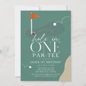 Hole in One Golf Course 1st Birthday Par-Tee 招待状 (正面)