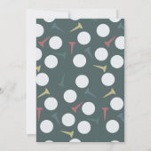 Hole in One Golf Fairway Par-Tee Boy 1st Birthday 招待状 (裏面)