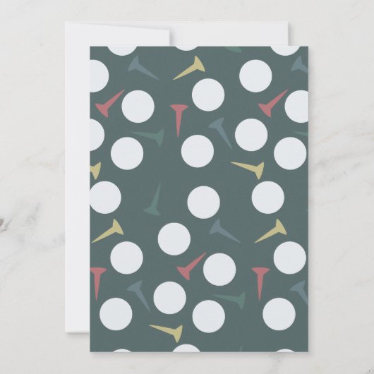 Hole in One Golf Fairway Par-Tee Boy 1st Birthday 招待状 (裏面)