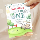 Hole in One Golf First Birthday Invitation  招待状