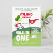 Hole In One Golf Par-tee 1st Birthday Invitation 招待状 (スタンド正面)