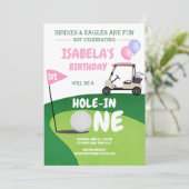 Hole In One Golf Par-tee 1st Birthday Invitation 招待状 (スタンド正面)
