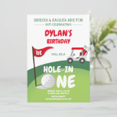 Hole In One Golf Par-tee 1st Birthday Invitation 招待状 (スタンド正面)