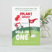 Hole In One Golf Par-tee 1st Birthday Invitation 招待状 (スタンド正面)