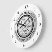 Hole in One Golf Personalized ラージ壁時計 (傾斜)