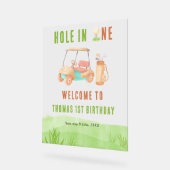 Hole In One Golf Welcome Birthday Party アクリルサイン (傾斜)