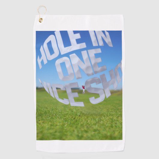 Hole In One Nice Shot Golf Towel ゴルフタオル (正面)