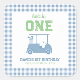 Hole in One Par Tee Boy 1st Birthday スクエアシール