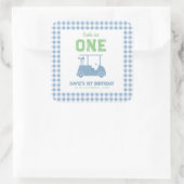 Hole in One Par Tee Boy 1st Birthday スクエアシール (バッグ)