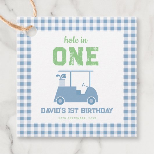 Hole in One Par Tee Boy 1st Birthday フェイバータグ (正面)