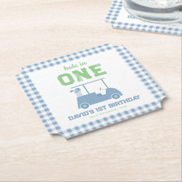 Hole in One Par Tee Boy 1st Birthday ペーパーコースター